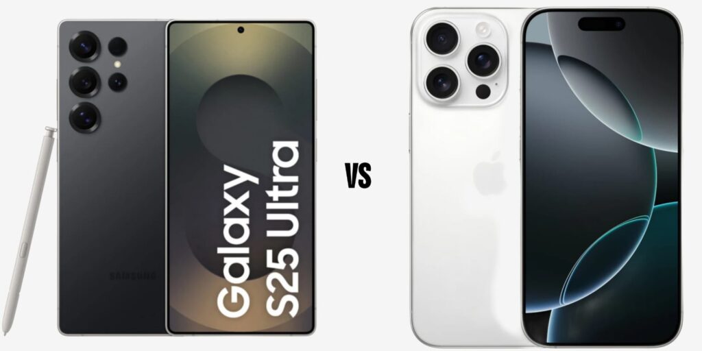 samsung s25 ultra 5g vs iphone 16 pro specs comparision